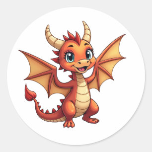 Autocollant de dragon mignon pour toutes les occas