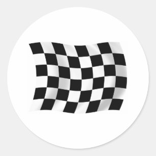 Autocollant de drapeau à damier de course