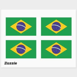 Autocollant de drapeau brésilien classique Bold De