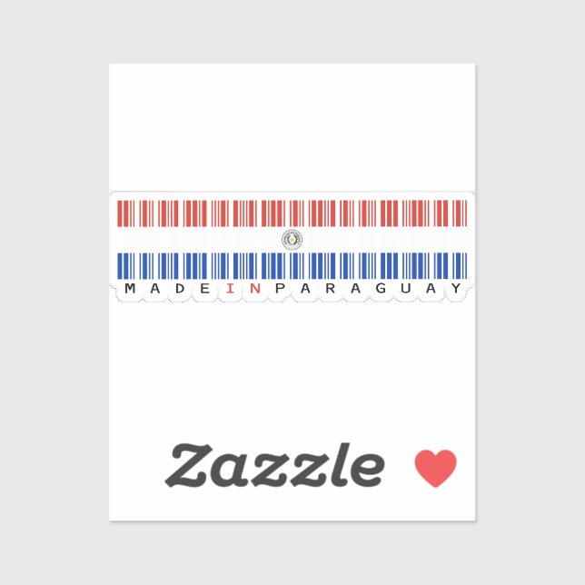 Autocollant de drapeau de code-barres fait au Para (Feuille)