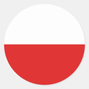 Autocollant de drapeau de la Pologne Fisheye