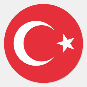 Autocollant de drapeau de la Turquie