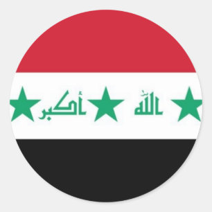 Autocollant de drapeau de l'Irak - customisé
