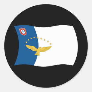Autocollant de drapeau des Açores