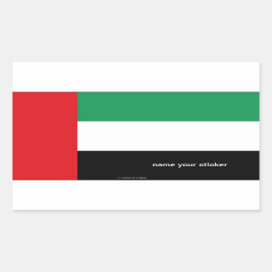 Autocollant de drapeau des EAU Emirats Arabes Unis
