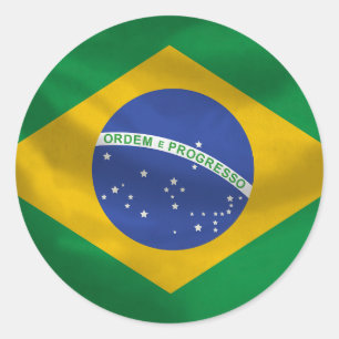 Autocollant de drapeau du Brésil