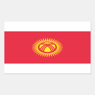 Autocollant de drapeau du Kirghizistan