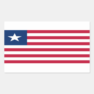 Autocollant de drapeau du Libéria