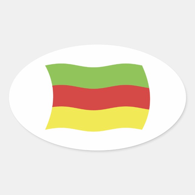 Autocollant de drapeau du peuple Bodo (Devant)