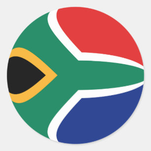 Autocollant de drapeau fisheye d'Afrique du Sud