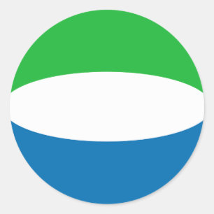 Autocollant de drapeau fisheye de Sierra Leone