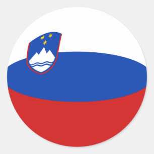 Autocollant de drapeau fisheye de Slovénie