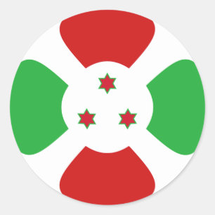 Autocollant de drapeau fisheye du Burundi