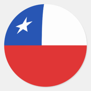 Autocollant de drapeau fisheye du Chili
