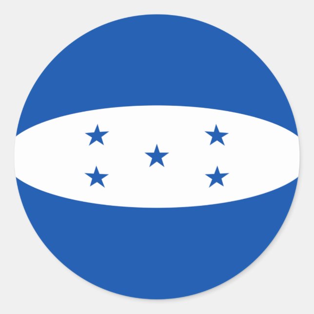 Autocollant de drapeau fisheye du Honduras (Devant)