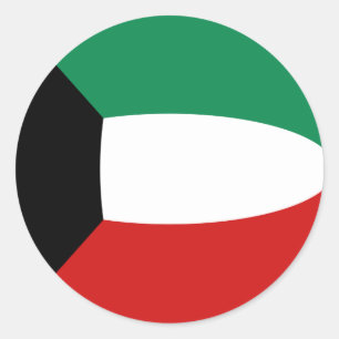 Autocollant de drapeau fisheye du Koweït