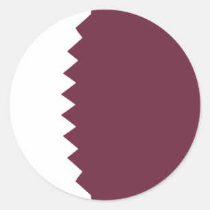Autocollant de drapeau fisheye du Qatar