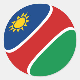 Autocollant de drapeau fisheye namibien
