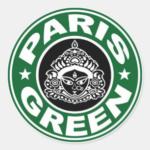 Autocollant de Durga de vert de Paris