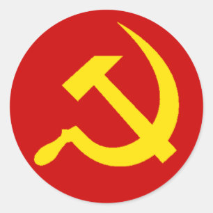 Autocollant de faucille et de marteau