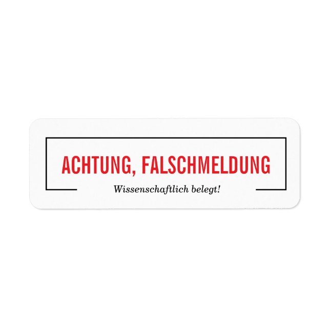 Autocollant de fausse déclaration  (Devant)