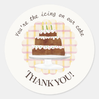Autocollant de faveur d'anniversaire de glaçage de