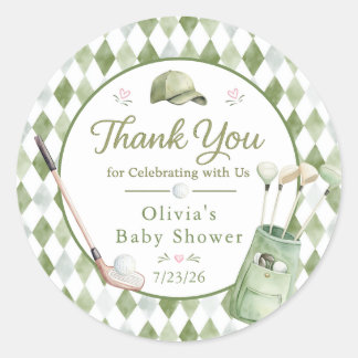 Autocollant de faveur de Baby Shower de Golf