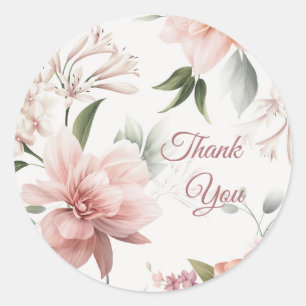 Autocollant de faveur de cadeau floral élégant per