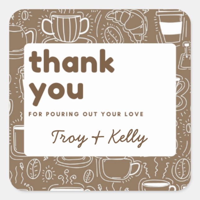 Autocollant de faveur de douche au café (Devant)