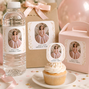 Autocollant de Faveur de Fête d'anniversaire 5 ans
