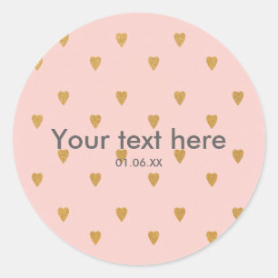 Autocollant de faveur de fête d'anniversaire rose