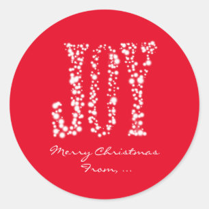 Autocollant de faveur de vacances de Noël JOY Spar
