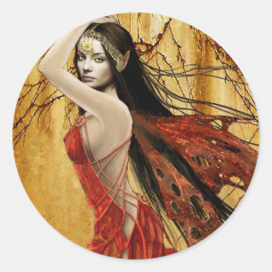 Autocollant de fée d'automne