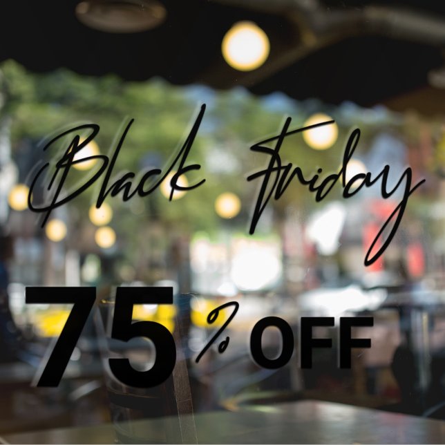 Autocollant de fenêtre de vente du vendredi noir d (Créateur téléchargé)