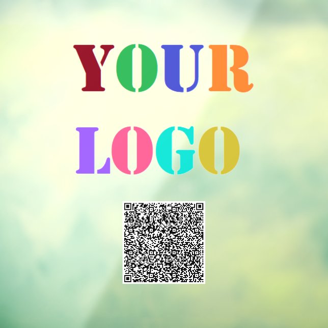 Autocollant de fenêtre d'entreprise avec logo et c (Feuille 3)