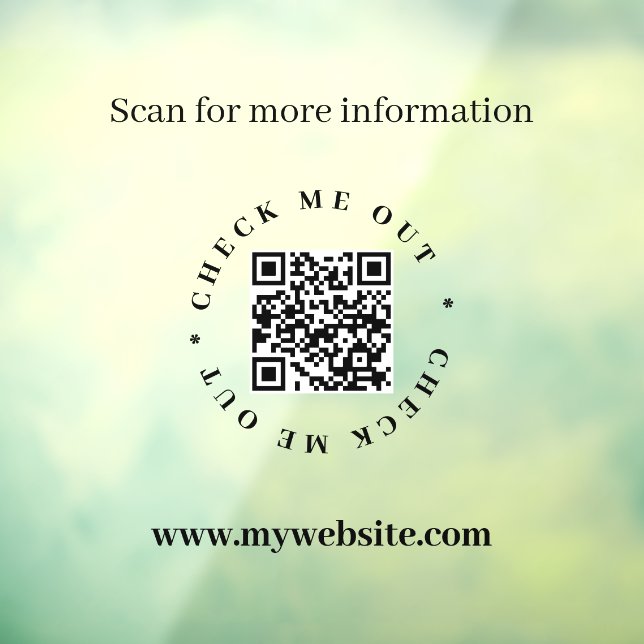 Autocollant de fenêtre opaque code QR (Feuille 3)