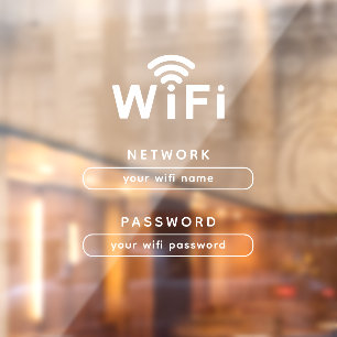 Autocollant de fenêtre WiFi pour bureau et devantu