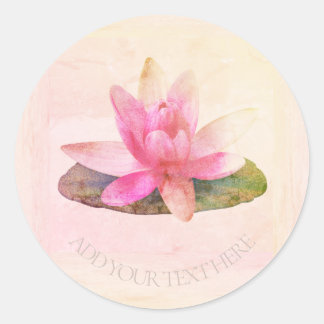 AUTOCOLLANT DE FERMETURE D'ENVELOPPE : LOTUS ROSE