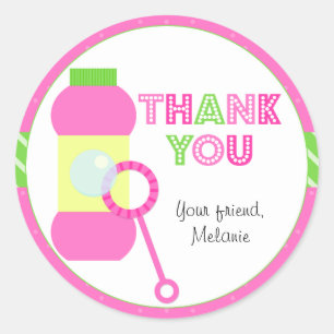 Autocollant de fête d'anniversaire de bulles