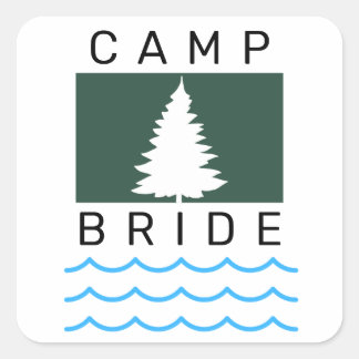 Autocollant de fête de bachelorette de Camp Bride