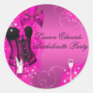 Autocollant de fête de jeune fille en corset à plu