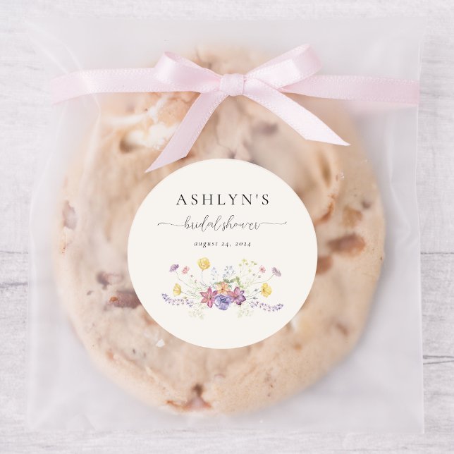 Autocollant de Fête de Mariage Fleur de Champ à l' (Créateur téléchargé)