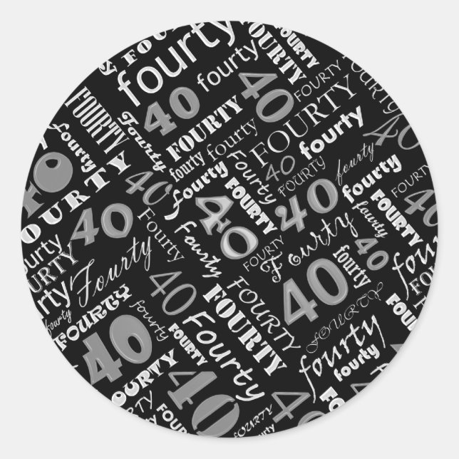 Autocollant de fête du 40e anniversaire (Devant)