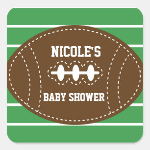 Autocollant de fête pour baby shower de football b