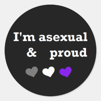Autocollant de fierté asexuée et asexuée