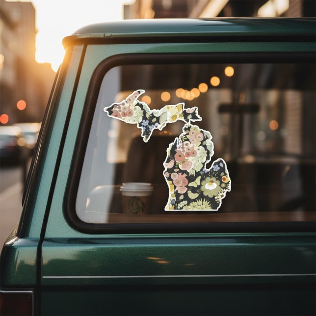 Autocollant de fierté de l'État de la Fleur du Mic (Carry the beauty of the Mitten wherever you roam.)