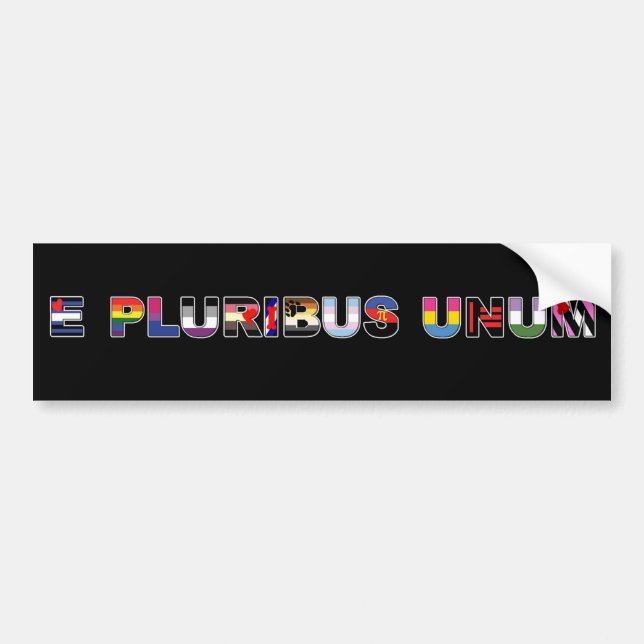 Autocollant de fierté d'E Pluribus Unum (Devant)