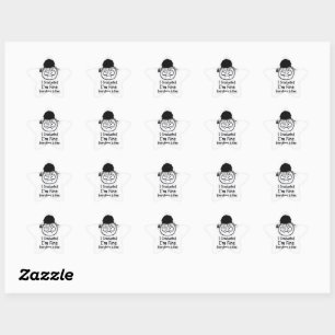 Autocollant de fille de remise de diplôme mignonne