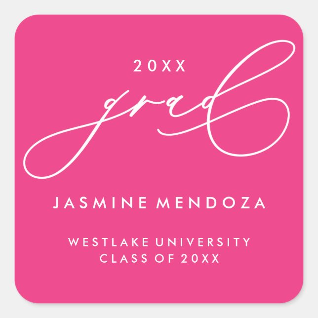 AUTOCOLLANT DE FIN D'ÉTUDES EN CALLIGRAPHIE FANTAI (Devant)