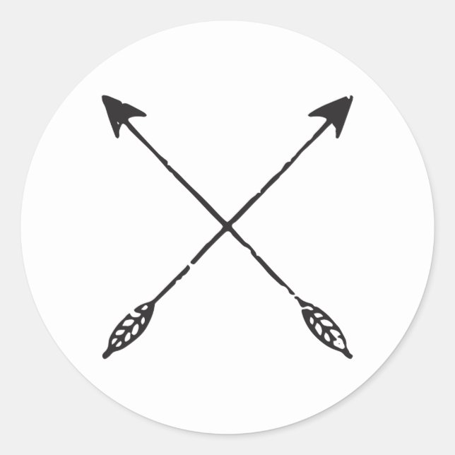 Autocollant de flèches en détresse personnalisable (Devant)